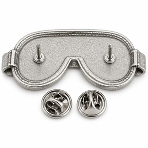 Broche en émail personnalisée style lunettes d'aviateur vintage, badge métallique rétro steampunk, bijou, vente en gros, usine OEM ODM, cadeau promotionnel - Product Image 3