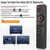 Télécommande Magique AN-MR25GA à Code Fixe pour Smart TV 2019-2025 Compatible avec les Modèles OLED/QNED/UHD/LED/LCD, Souris Aérienne Sans Fil, Commande Vocale