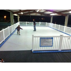 Mini patinoires professionnelles 26*17m fabricant de matériaux patinoire à glace synthétique en plastique hdpe shnthetic auto-lubrifiée - Product Image 2