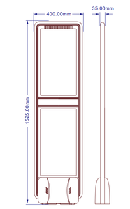 Retail Security <b>Door</b> <b>Sensor</b> AM 58Khz Gate Supermarket EAS Anti Theft Alarm System Antenna - Product Image 3