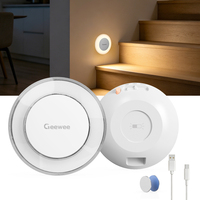 Lampe de nuit intelligente rechargeable certifiée CE RoHS, sans cadre, avec capteur LED, pour le marché européen, livraison directe