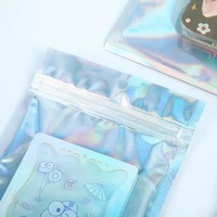 Pochette de voyage en lin givré avec fermeture éclair, transparente à l'avant, pour lunettes, crayons, bijoux, etc.
