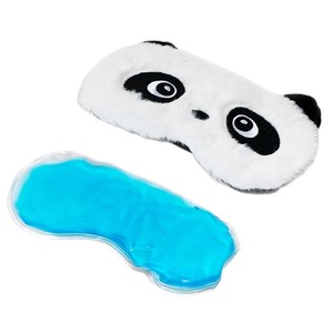 Cute Plush <strong>Panda</strong> Shape Sleep <strong>Mask</strong> with Hot Cold Gel Pack, Adjustable Velcro for Relieve Eye Strain, Ideal Gift for Women Men - Product Image 5