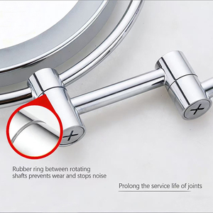 <span class=keywords><strong>Espejo</strong></span> <span class=keywords><strong>de</strong></span> Ducha LED <span class=keywords><strong>de</strong></span> Doble Cara con Rotación <span class=keywords><strong>de</strong></span> 360 Grados, <span class=keywords><strong>Espejo</strong></span> Cosmético Moderno Iluminado <span class=keywords><strong>para</strong></span> Maquillaje y Afeitado - Product Image 6