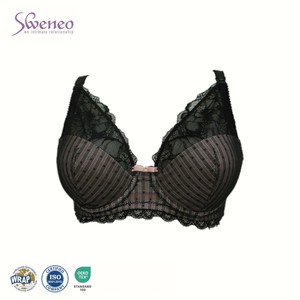 OEM Custom Women's Seamless Nursing <b>Bra</b> Full Cup Wire Free Lace Trim Beige Everyday Wear All Seasons - Product Image 3