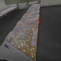 Tanda LED Langit Berbintang Stainless Steel Custom 3D Huruf Bercahaya untuk Toko Kantor Dinding Logo Merek