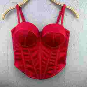 I-0642 Bustier d'été pour femme, tendance, élégant, style vintage, en maille, type corset, débardeur - Product Image 3