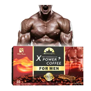 Hombre Maca Coffee X Power Drink Tongkat Ali Extracto en polvo Power Energy Black Coffee para hombres