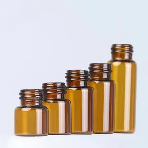 1ml 2ml 3ml 5ml Mini Sample Vials Clear Amber Glass Dropper Bottle For Essential Oil
