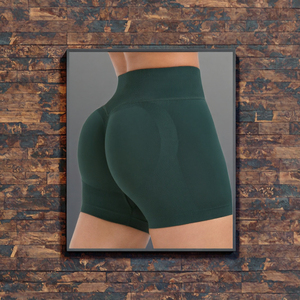 Eu Size Solid Seamless <b>Yoga</b> <b>Shorts</b> Sportswear High Quality Polyamide Elastane Ruched Butt Leggings <b>for</b> <b>Women</b> Waistless - Product Image 3