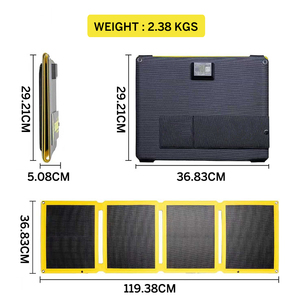Panel Solar Portátil Plegable ALECTER de 40 Vatios, Silicio Monocristalino, IP65 Impermeable, 18.5% de Eficiencia, 2.4 kg, Ligero, para Camping - Product Image 4