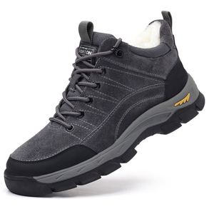 Winter Wool Casual <b>Work</b> <b>Shoes</b> Outdoor Fleece-lined Warm Genuine Cowhide Boots for Middle-aged Men - Product Image 5