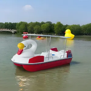 Taman Hiburan pedal tema air perahu mobil mengambang hiburan 4 kursi untuk rekreasi wisata