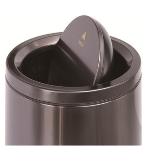 Hotel Supplies Metal Waste Paper Bin Round Bathroom Steel Trash Dust Bin With Ring Hotel Office Trash Can Waste Bins