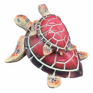 Figura Decorativa de Tortuga de Resina, Serie Océano Tropical, Ecológica, para Decoración del Hogar, Regalo - Product Image 1