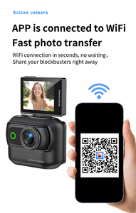 Caméra d'action magnétique compacte mais puissante avec écran réversible 4K HD pour Vlog, caméra anti-tremblement, installation possible n'importe où - Product Image 4