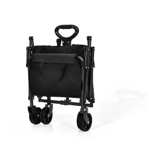 Günstiger Preis Klapp wagen Wagen All Terrain Camping Picknick 4 Räder Garten Kinderwagen Utility Wagon