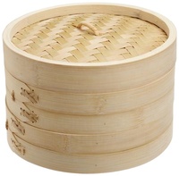 Cuiseur vapeur en bambou de 10 pouces, panier pour le cuiseur rapide, avec logo personnalisable
