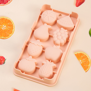 8 khoang dễ thương hình dạng trái cây DIY <span class=keywords><strong>Ice</strong></span> Cream <span class=keywords><strong>Maker</strong></span> Jelly Khuôn Silicone <span class=keywords><strong>Ice</strong></span> Cube khay - Product Image 6
