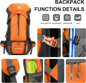 Échantillon gratuit Sac à dos de randonnée haut de gamme 35L 500D en bâche PVC à enroulement pour hommes, imperméable pour activités de camping et de randonnée en extérieur - Product Image 3