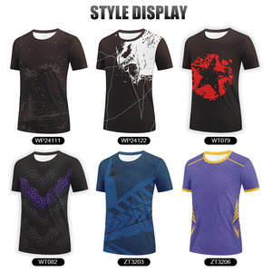 Vente en <span class=keywords><strong>gros</strong></span> <span class=keywords><strong>de</strong></span> chemise d'été pour homme et femme T-shirt imprimé par sublimation avec broderie et logo personnalisé uniforme d'<span class=keywords><strong>entreprise</strong></span> respirant WP24131 - Product Image 4