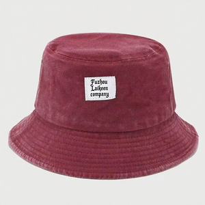 All'ingrosso cappello da pescatore di puro cotone cappellini personalizzati con Logo ricamato vecchio cappello a secchiello per feste sportive e viaggi all'aperto - Product Image 2