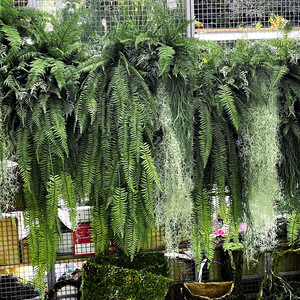 Plante verte artificielle <span class=keywords><strong>murale</strong></span> de 180 cm, type fougère persane et feuille de sycomore, en caoutchouc souple, haute simulation, écologique, prête à l'emploi (RTS) - Product Image 3