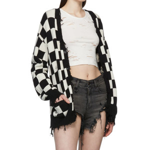 <span class=keywords><strong>Cardigan</strong></span> Invernale da Donna Personalizzato OEM ODM con Logo, <span class=keywords><strong>Nero</strong></span> e Bianco, Casual, Antirughe, 100% <span class=keywords><strong>Cotone</strong></span>, Lavorato a Maglia con Scollo a V - Product Image 1