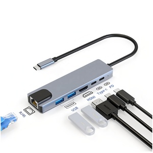 <span class=keywords><strong>Adaptador</strong></span> Multipuerto USB C <span class=keywords><strong>6</strong></span> en 1 con Ethernet RJ45 y <span class=keywords><strong>HDMI</strong></span> 4K para Laptop, Tablet y Switch - Product Image 2