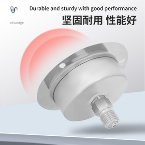 เกจวัดแรงดันสแตนเลส YN60ZTBF M14*1.5 แบบเติมน้ำมัน ป้องกันการสั่นสะเทือน ชนิดหน้าแปลนแกน - Product Image 3
