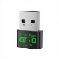 Carte réseau sans fil USB Unistar -AX300FC WiFi6 sans pilote 300 Mbps, mini récepteur/émetteur AX300, utilisation interne pour ordinateur portable, en stock