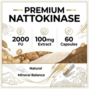 Capsules de Nattokinase OEM ODM GMP Halal 60 unités 2000 FU par portion Extrait 100 mg Sans OGM - Product Image 4