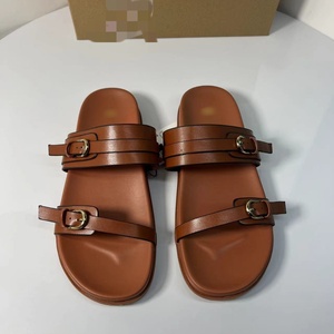 QuiteS nuova <span class=keywords><strong>linea</strong></span> rotonda con fibbia romana con plateau sandali Casual con pantofola che indossano sandali da spiaggia a punta aperta scarpe di lusso da <span class=keywords><strong>donna</strong></span> - Product Image 4