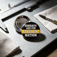Les dimanches sont pour la nation des Steelers : Badge personnalisé en métal, broche, souvenir sportif pour les fans de football, cadeau de collection pour les fêtes.
