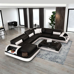 यूरोपीय लक्जरी कोने एल-आकार वास्तविक चमड़े के सोफे की गुणवत्ता अपार्टमेंट रहने के लिए प्रतिस्पर्धी मूल्य के साथ उच्च गुणवत्ता - Product Image 1