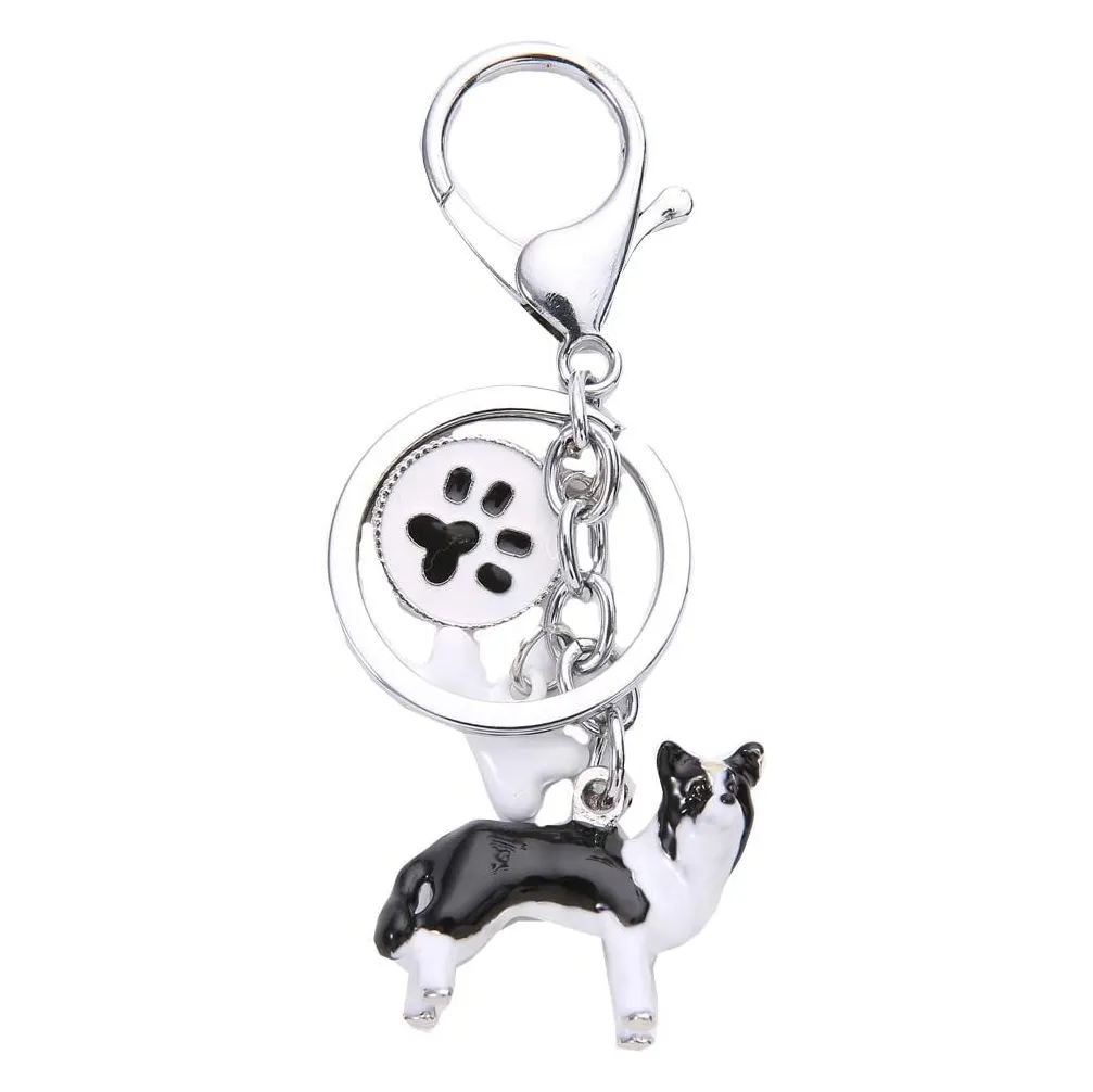 شخصية مصنع الأزياء مخصص الحيوان الكلب علامة المفاتيح المعادن سلسلة مفاتيح من سبائك الزنك الكلب حلقة رئيسية