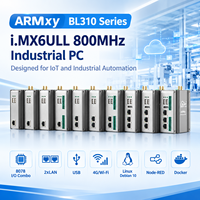 ARMxy Série BL310 I.MX6ULL 800MHz PC Industriel 8078 Combo I/O 2xLAN USB 4G/Wi-Fi Linux Debian 10 Node-RED Docker pour IoT