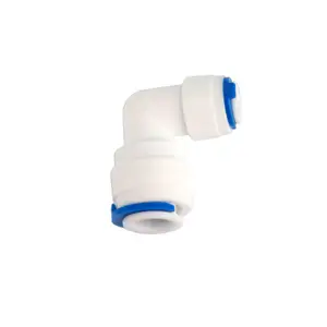 Plastic Water Purifier Fittings For Ro Water Filter System 4060 joint quick Connector 1/4" Pipe TO 3/8" tube Elbow Fitting