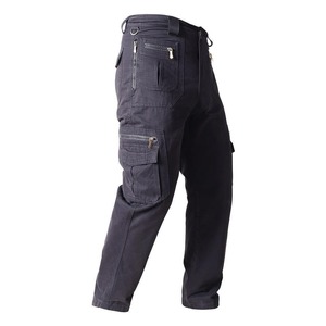 Pantaloni Cargo Multi-tasca da <span class=keywords><strong>uomo</strong></span> pantaloni Casual Plus-Size larghi a gamba dritta per la primavera autunno 100% cotone - Product Image 5