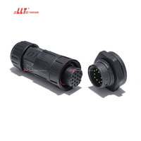 Llt 10pin M19 plastique circulaire IP68 connecteur de montage sur panneau de fil électrique étanche