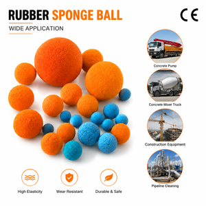 Pièces de machines de construction : Balles de nettoyage en <span class=keywords><strong>mousse</strong></span> éponge pour tuyaux à béton, utilisées pour le rinçage des conduites à béton - Product Image 4