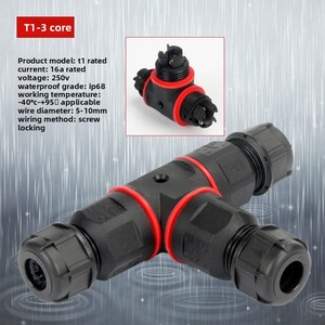 Connecteur étanche en T à trois voies T1 pour câbles et fils à 3 conducteurs, <span class=keywords><strong>borne</strong></span> de raccordement extérieure pour éclairage souterrain routier - Product Image 2