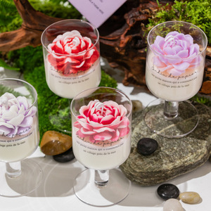 Caja de Regalo con Vela de Cera de Coco con Aroma a Jazmín para San Valentín, Navidad, Año Nuevo - Aromaterapia Artesanal, Fragancia Lujosa - Product Image 1