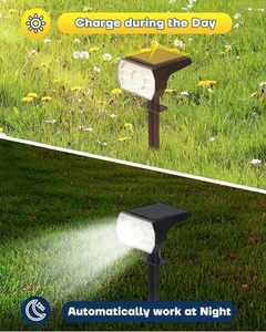 Luces Solares para Exteriores con Sensor de Luz, 56 LED, Resistentes al Agua IP68, 3 Modos de Iluminación para Jardín, Patio y Camino, WADE-JS020 - Product Image 4