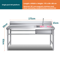 Évier commercial économique en acier inoxydable durable, idéal pour le lavage des légumes et des mains, prix direct fabricant