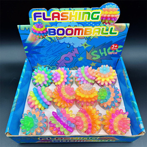 HAPU Factory No <b>Lights</b> 5cm TPR Boom <b>Rainbow</b> Ball Bounce Ball Flicker Air Children's Toy Gift Elastic Cat Dog Toy - Product Image 3
