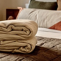 Couverture de mise à la terre en fibre argentée de coton biologique pour améliorer le sommeil, soulager le stress et apaiser l'humeur