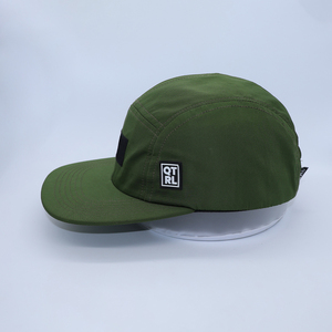 OEM Custom High Quality <span class=keywords><strong>5</strong></span> <span class=keywords><strong>Panel</strong></span> Cap Trendy Sport Verstellbarer Camp Hut Gewebtes Patch Logo für Outdoor-Abenteuer Fishing Beach Wear - Product Image 4