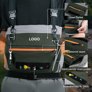 Vente en gros usine : Waders de pêche respirants et imperméables à 3/5 couches avec fermeture éclair et pied intégré pour la pêche à la mouche, pour hommes et femmes, personnalisables - Product Image 3