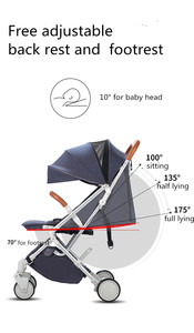 Vente en gros Poussette bébé pliante à quatre roues en lin léger Landau tricycle personnalisé avec vélo à bas prix - Product Image 5